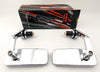 Motorcycle Rear View Side Mirror 7/8" Chrome Handle Bar End Mirrors