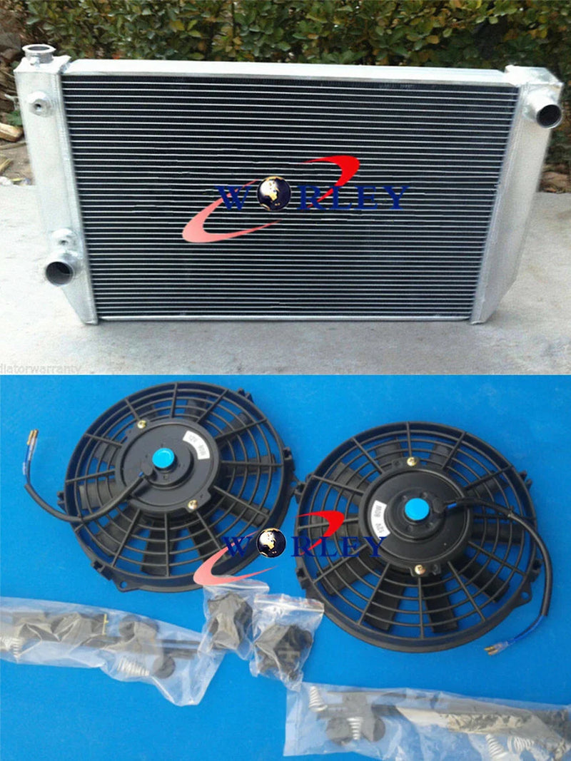 Ford Falcon V8 6cyl XC XD XE XF Fairlane 5 Row Radiator + Fans (1972-1985)