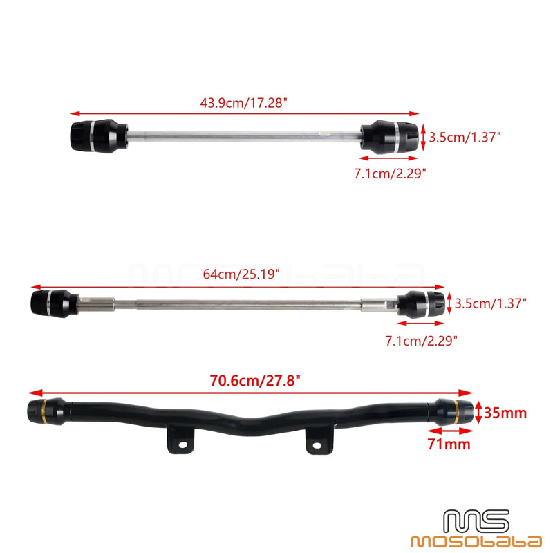 Harley Sportster Highway Peg Crash Bar Axle Fork Slider (2004-2023)