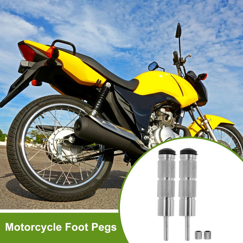 Motorcycle Motorcycle FootPegs 3.5" Silver Tone 1 Set
