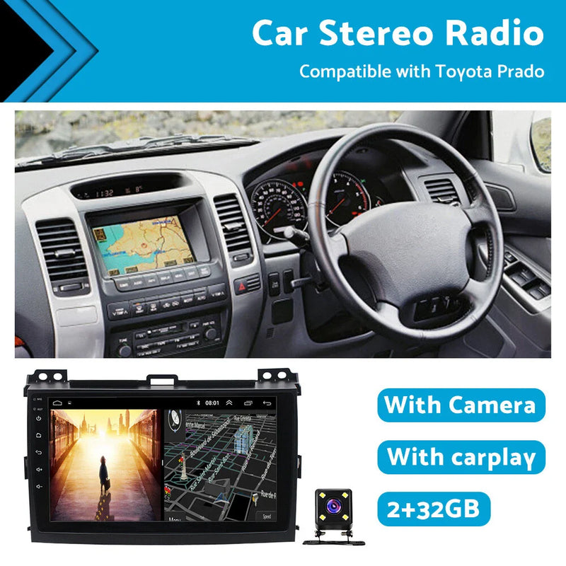 Toyota Prado 32GB Android 11 Carplay Stereo GPS Navi (2003-2009)