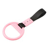 Train Bus Charm PVC Plastic Black & Pink Round Ring Handle Strap