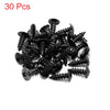 Motorcycle 30pcs Universal Black Motorcycle Round Cross Head Self Tapping Bolts Screws