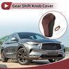 QX56 1 Pc Gear Shift Knob Cover Black Brown Faux Leather (2011-2013)