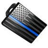 Truck 2" Receiver Tow Trailer Hitch Cover - Thin Blue Line Black US Flag