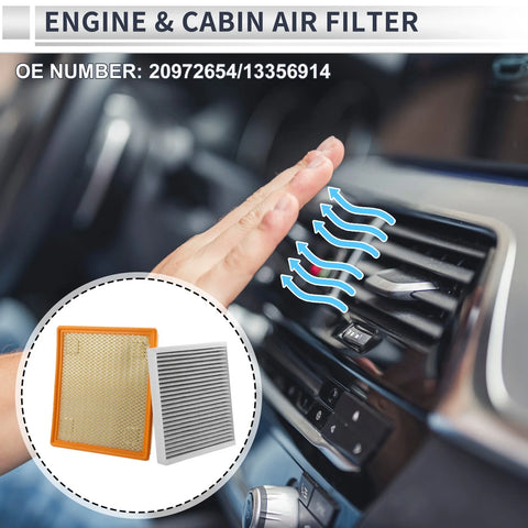 Chevrolet Impala Engine Cabin Air Filter Combo 2.5L (2014-2019)