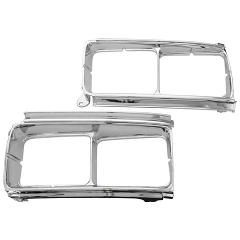 Toyota Landcruiser Chrome Headlight Surrounds 2 x LH+RH (1990–1994)