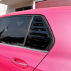VW Golf 8 MK8 (2020-2023) Gloss Black 2 x Rear Window Louver Covers