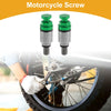 Motorcycle Screw / M5x0.8 / Fork Air Bleeder Valve Metal Green 2 Pcs