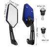Motorcycle Universal Blue Set 360 Degree Rotary Rearview Mirror