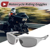 Motorcycles 1 Motorcycle Riding Goggles - Deep Gray Lens, Silver Tone Frame