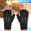 Motorcycle Half-finger Gloves Black Gray 1 Pair Ice Silk Riding Gloves