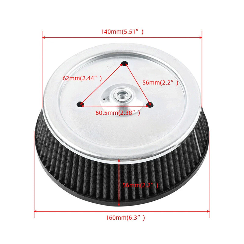 Harley Touring, Softail, Dyna, XL883, 1200 Air Cleaner Filter Intake (99-15)