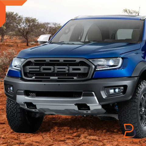 Ford Everest SUV Raptor Style + LED Bar Matte Black Front Grille (18-22)