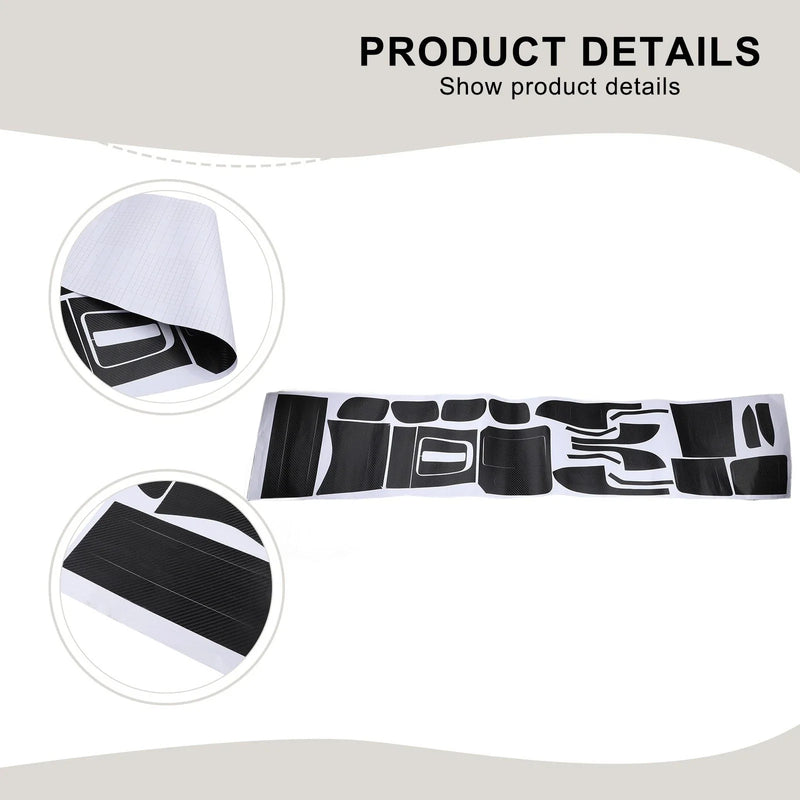 Vehicle Interior Sticker Carbon Fiber Center Console Decals