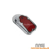 Harley Fat Boy Softail Metal Chrome Red Tombstone Brake Tail Light