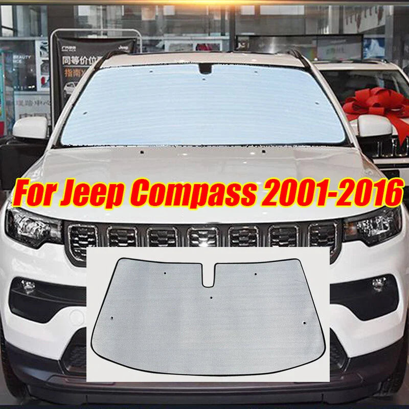 Jeep Compass Front Windshield Custom Sunshade UV Block Cover (2011–2016)