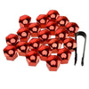 Car 21mm Red Wheel Lug Nut Bolt Center Cover Caps & Tool (Various Years)