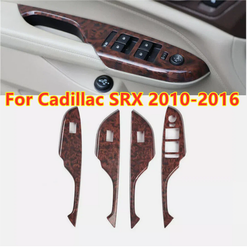 Cadillac SRX 4Pcs Woodgrain Window Lift Switch Cover (2010–2016)