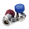 A / C R134A 2 x Quick Coupler Adapter Valve Manifold Connector 1/4" High/Low