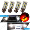 Marine Boat 4 x 27SMD BA15D Red LED Light Bulbs (1004, 1076, 1142)