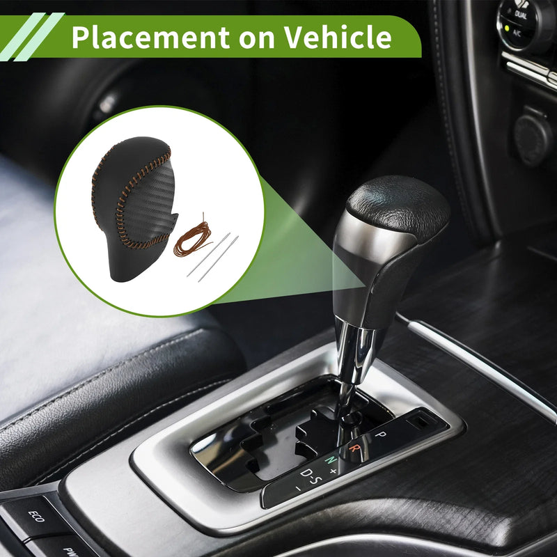 Honda Civic 2022-2024 Black Carbon Fiber Gear Shift Knob Cover