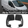 2012+ Ford Transit Custom Van Carbon Look Door Wing Mirror Cover Caps (2012)