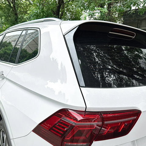 VW Tiguan Rline 2 x Gloss Black Rear Window Spoilers (2017-2023)