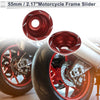 Motorcycle 2 x 12mm Aluminum Alloy Motorcycle Slider Frame Red