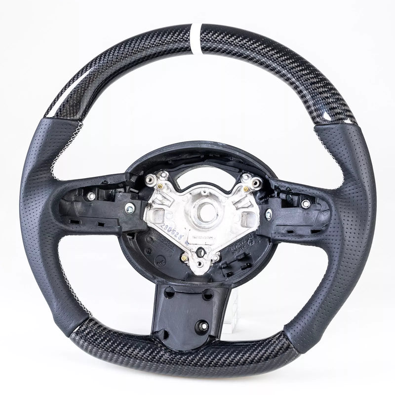 Mini R50 R52 R53 Carbon Flat Bottom 3 Spoke Leather Steering Wheel (2001-2006)