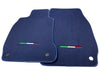 Maserati Quattroporte Dark Blue Carpets with Emblem Floor Mats (2013-2023)