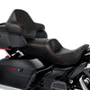 Harley Touring Black+Red Driver/Passenger Seat Backrest (2014-2023)