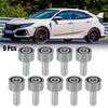 Honda Acura M8x1.25 Header Manifold Cup Washer Bolts 9 x Titanium Tone