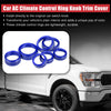 Ford F-150 7 x Blue AC Climate Control Ring Knob Trim Covers (2021-2022)