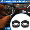 Toyota Camry (2021-2023) Durable Black AC Climate Control Knob Rings