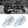 Motorcycle Bike 2 x 8mm RH to LH Rearview Mirrors Adapter Silver Tone