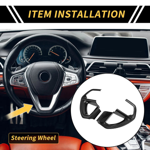 Toyota Tundra 1 Set Carbon Fiber Steering Wheel Cover Trims (2022–2024)
