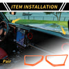 Jeep Wrangler JL JLU (2018-2024) Orange A Pillar Speaker Cover Trim
