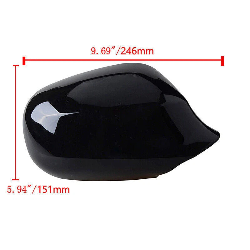 BMW LCI E90 328i 335i Gloss Black Textured Mirror Cover Caps (2009-2011)