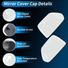 Ford F250 F350 Super Duty White Top Half Door Mirror Cap Covers (2017-24)