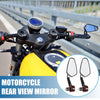 Motorcycle Handlebar Rearview Mirror Clear Lens Red 1 Pair
