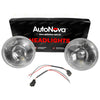 7in Sealed Beam Headlight 178mm Round Glass Lens H4 Pair