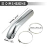 Universal Motorcycle Exhaust Muffler Pipe Heat Shield Curved 265x55mm