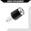 Honda Black Silver Tone Motorcycle Handlebar End Plug Caps 7/8"