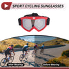 1 Pc Motorcycle Riding Goggles Red Frame Silver Tone Lens PC Cycling Sunglasses