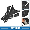 Motorcycle Universal 3D Motorcycle Gas Tank Decal 7.76x5.63in Gas Tank Sticker Black