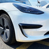 Tesla Model 3 Adhesive Front Bumper Side C Canards Covers Trims (2017-2023)