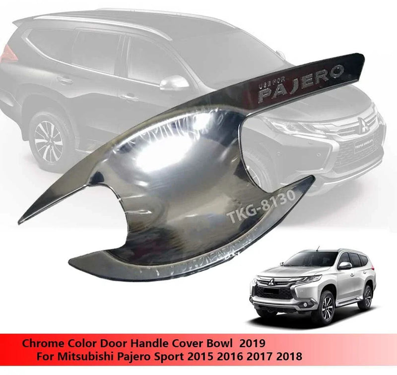 Mitsubishi Pajero Sport Chrome Door Handle Bowl Covers (2015-2017)