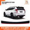Mitsubishi Pajero Sport Black Rear Bumper Step Scuff Plate Cover (2019-23)