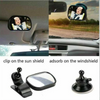 Extra Large Wide Angle Baby Car Seat Mirror Clip Suction Cup Mount